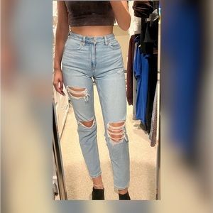 American eagle mom straight jean, 00 regular